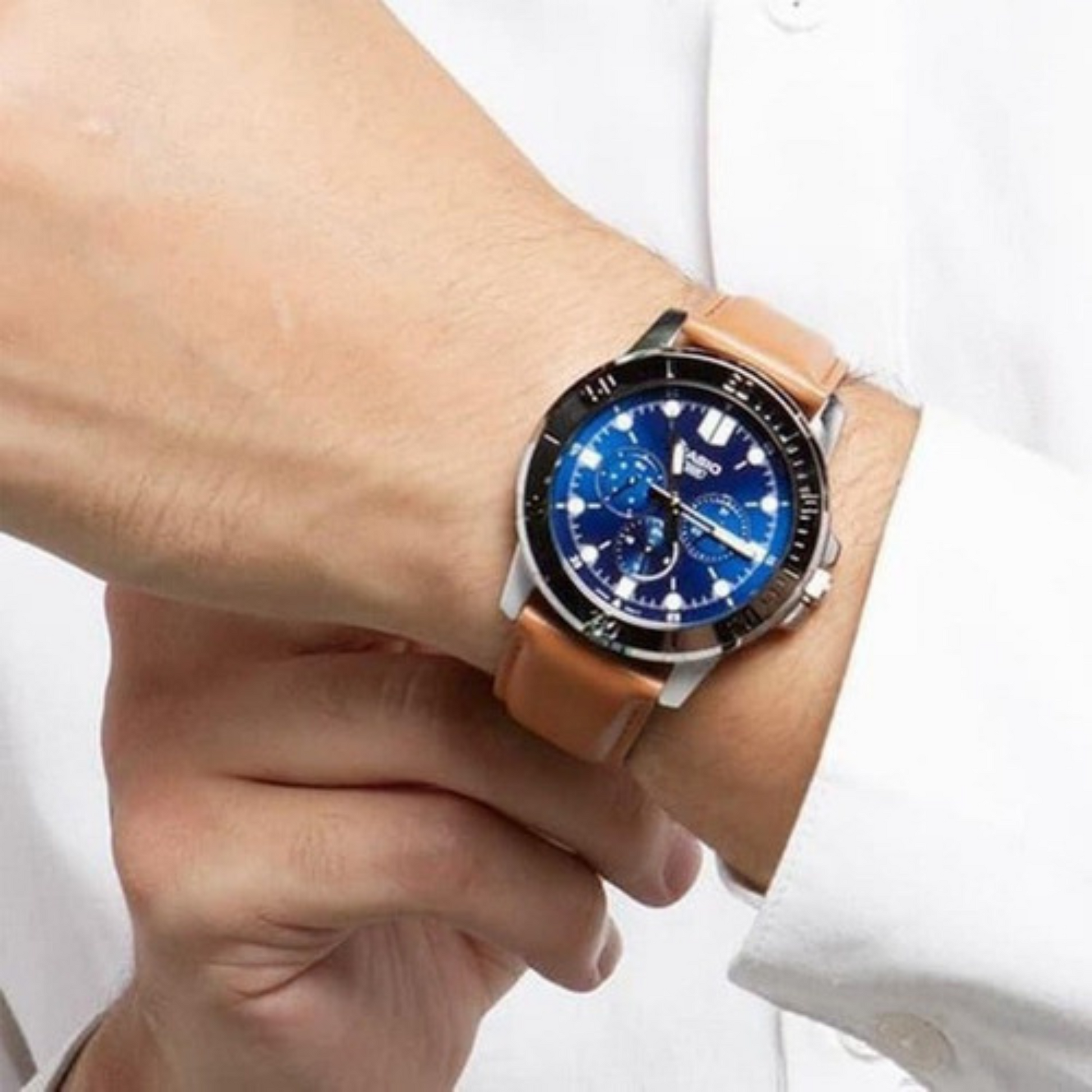 Reloj Hombre Casio Mtp-vd300bl-2e Azul Análogo - LhuaStore – Lhua Store